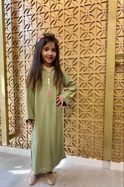 Jabador fille, Gandoura fille, Gandoura enfant , kmiss enfant, kamis fille, , caftan, djellaba fille, beldi, ramadan,traditionnel, tunique fille, kaftan fille