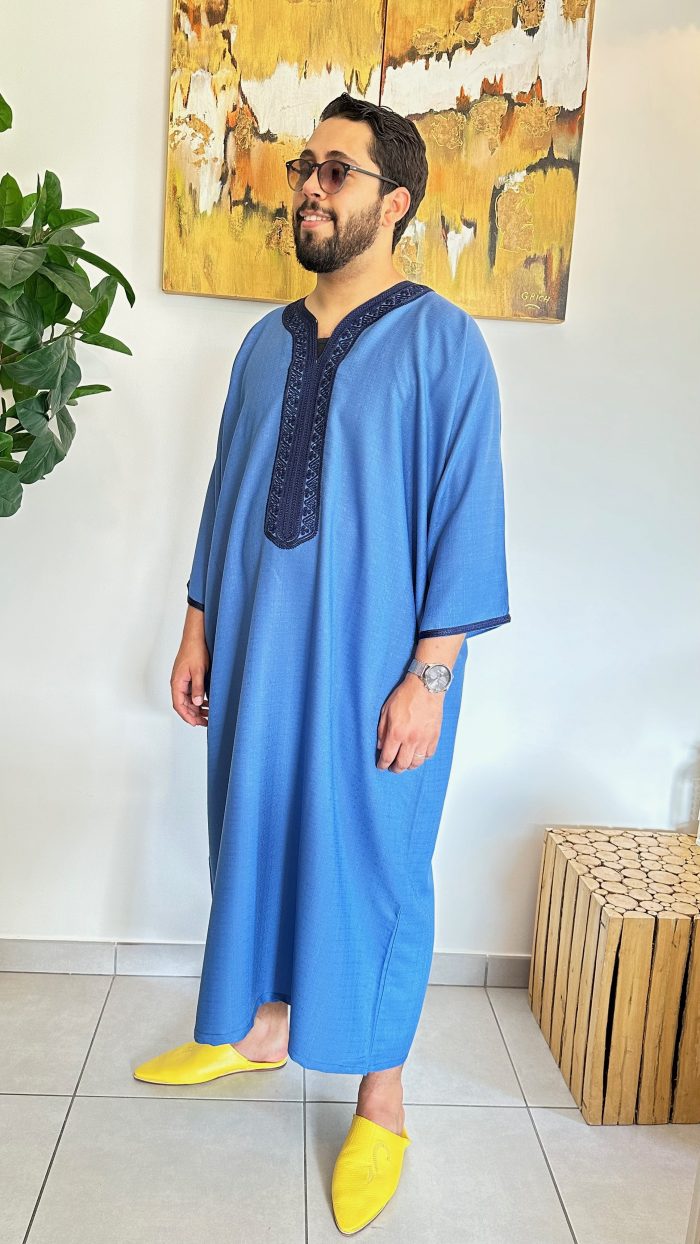 DJELLABA HOMME, Gandoura HOMME, TENUE HOMME BELDI, kmiss,kaftan, caftan, djellaba, beldi, ramadan, gandoura ramadan, gandoura homme saphir caftan, beldi homme, tenue traditionnelle homme