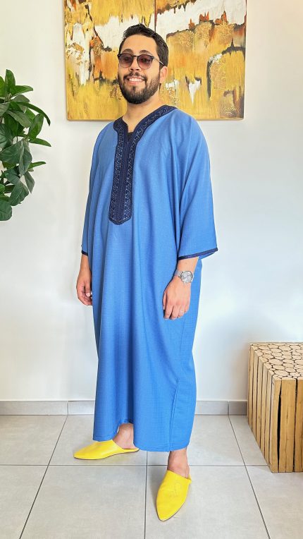 DJELLABA HOMME, Gandoura HOMME, TENUE HOMME BELDI, kmiss,kaftan, caftan, djellaba, beldi, ramadan, gandoura ramadan, gandoura homme saphir caftan, beldi homme, tenue traditionnelle homme