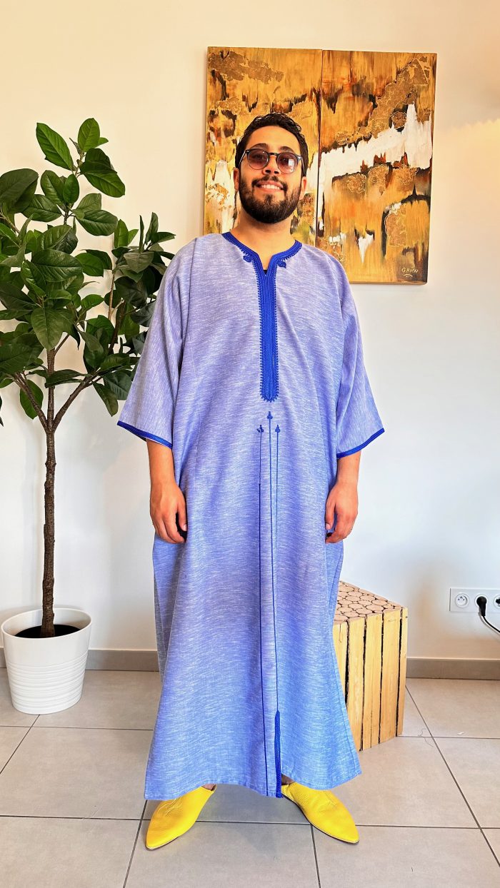 DJELLABA HOMME, Gandoura HOMME, TENUE HOMME BELDI, kmiss,kaftan, caftan, djellaba, beldi, ramadan, gandoura ramadan, gandoura homme saphir caftan, beldi homme, tenue traditionnelle homme