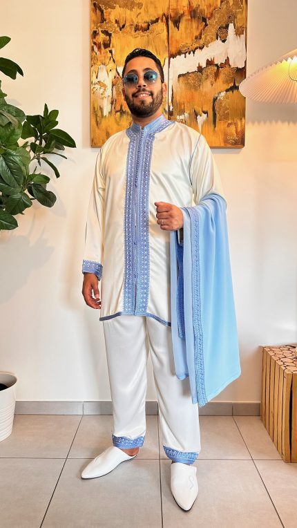 DJELLABA HOMME, jabador homme trois pièces, jabador Saphir Caftan, jabador homme, Gandoura HOMME, TENUE HOMME BELDI, kmiss,kaftan, caftan, djellaba, beldi, ramadan, gandoura ramadan, gandoura homme saphir caftan, beldi homme, tenue traditionnelle homme